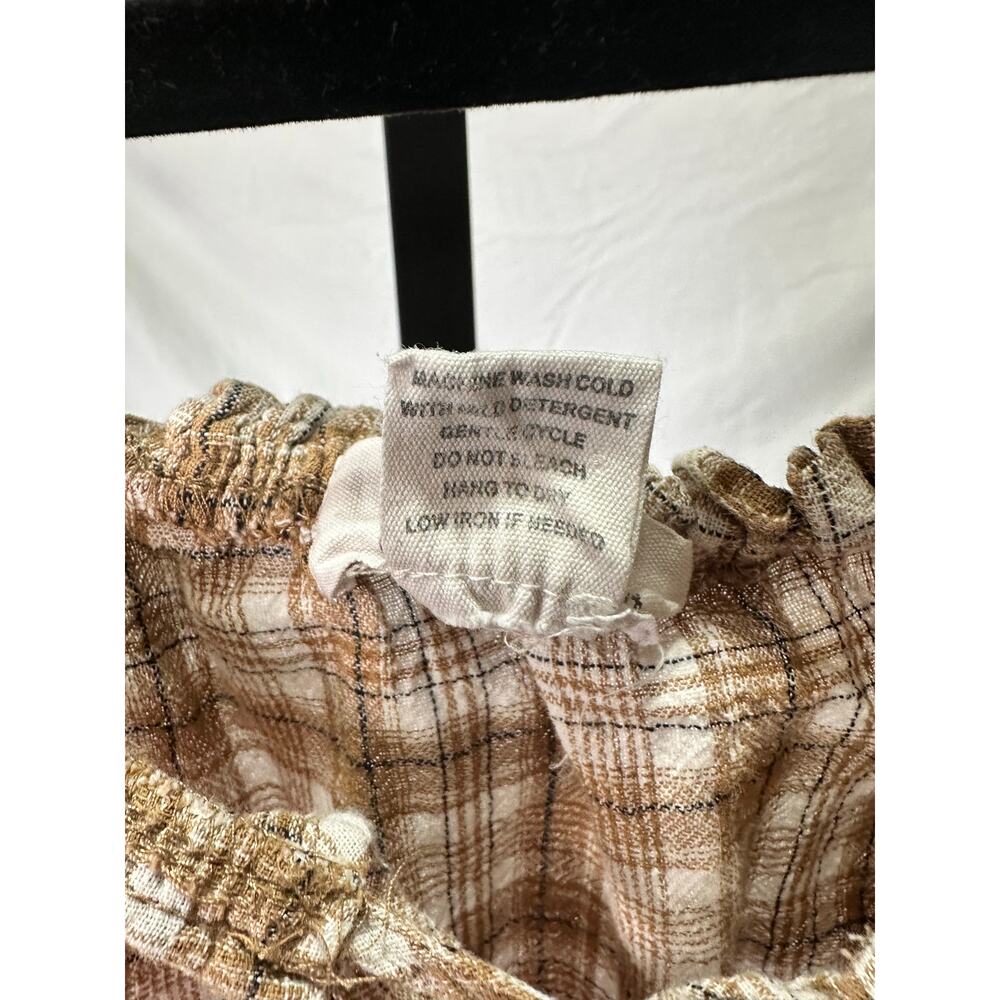L.I.F.E. Gingham Boho Prairie Top Sz 2X 100% Cotton - Picture 6 of 7